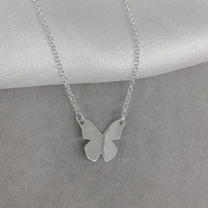 GARGANTILHA BORBOLETA ORIGAMI ELO 45CM